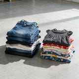 Folded garments from the mini mixed pack